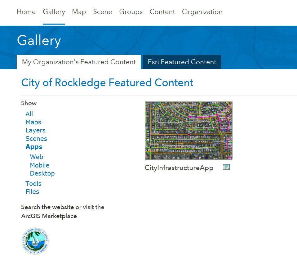 City of Rockledge AGOL Content