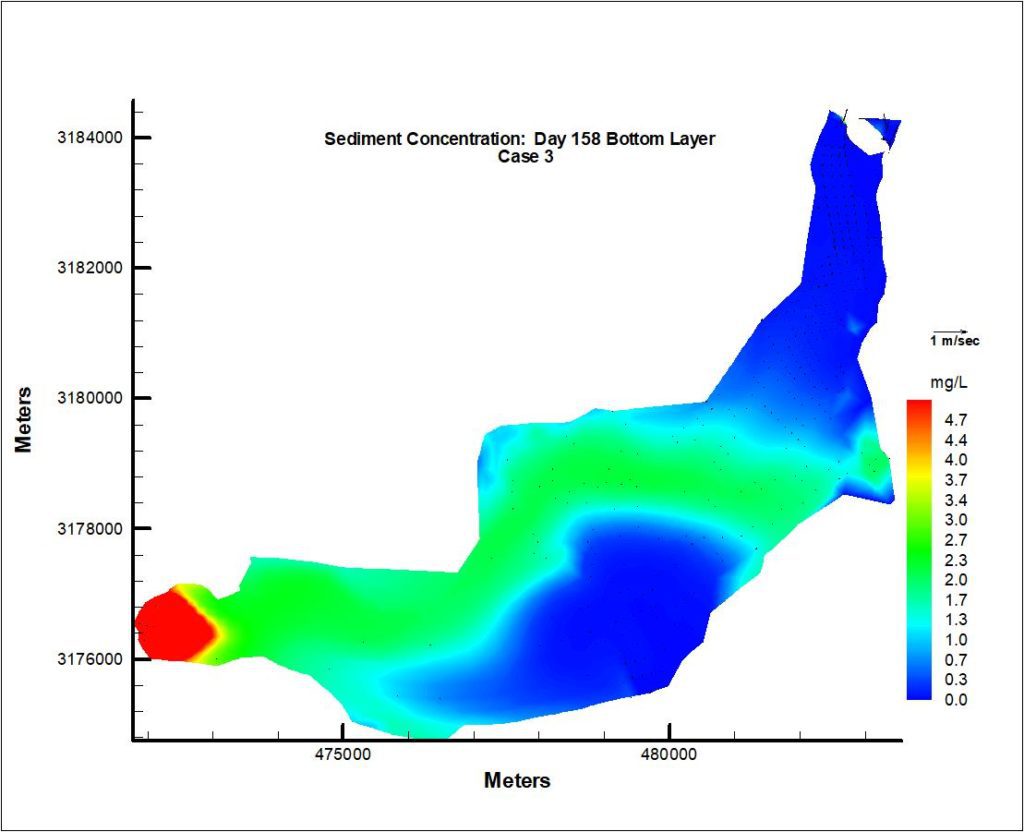 Predicted suspended sediment concentration in Lake Jesup, FL