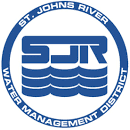 SJRWMD_Logo A blue and white logo of the st. Johns river water management district