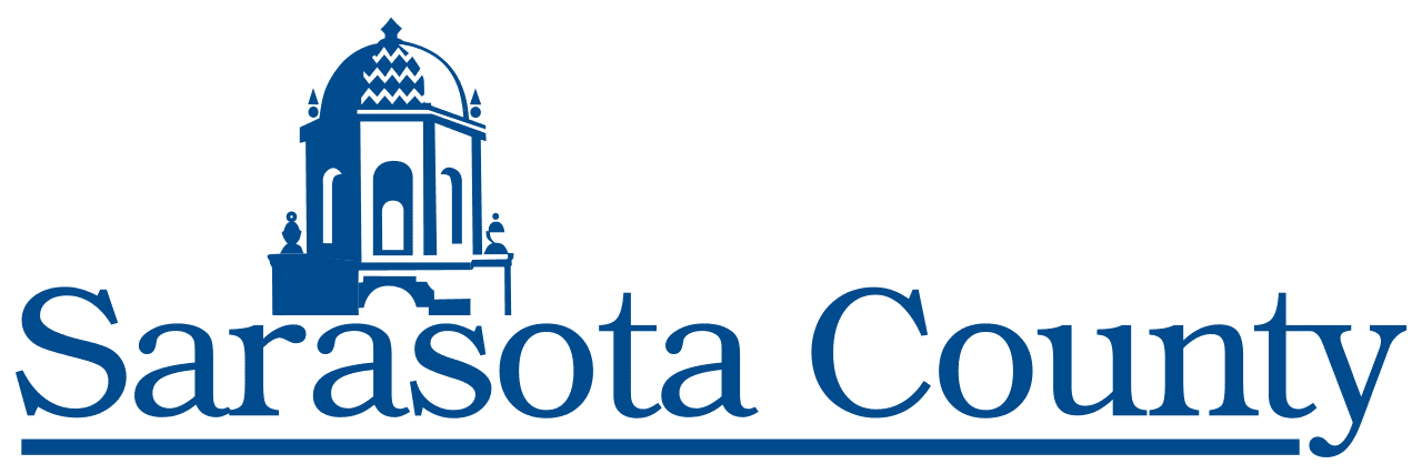 County-Sarasota_Logo A logo of a fish and tree with the words " one lagoon " underneath it.