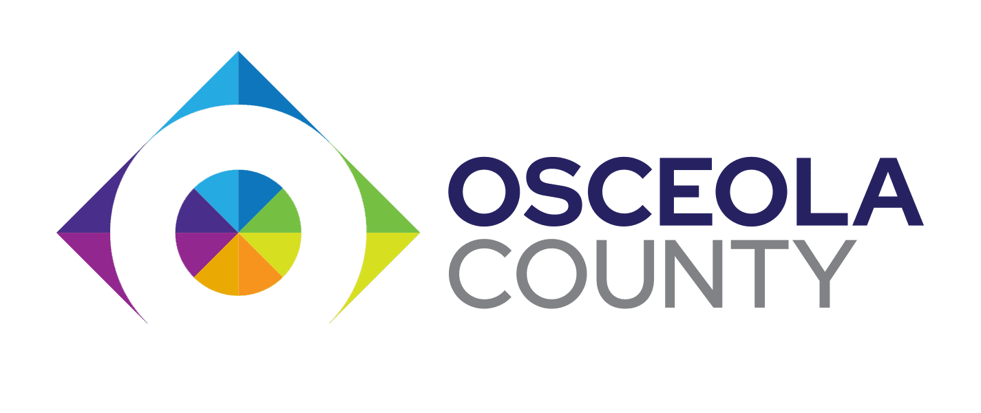 County-Osceola_LOGO A logo of a fish and tree with the words " one lagoon " underneath it.