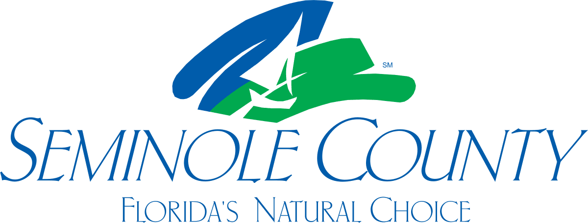 County-Seminole_Logo A logo of a fish and tree with the words " one lagoon " underneath it.