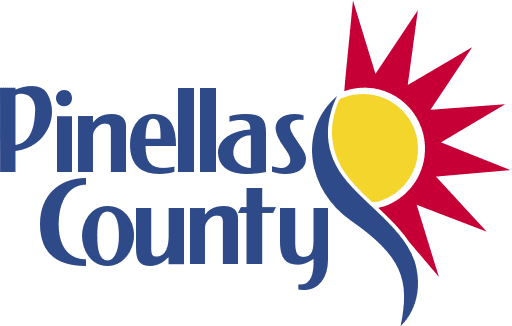County-Pinellas_Logo A logo of a fish and tree with the words " one lagoon " underneath it.